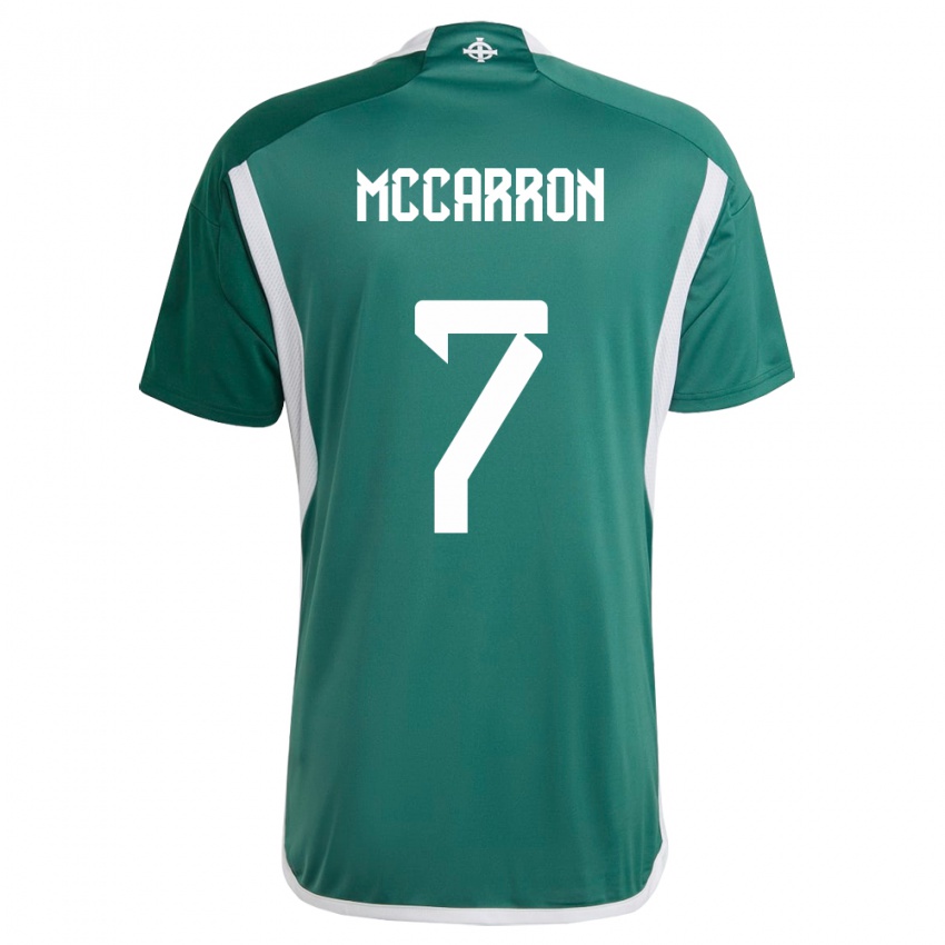 Niño Camiseta Irlanda Del Norte Chloe Mccarron #7 Verde 1ª Equipación 24-26 La Camisa Perú