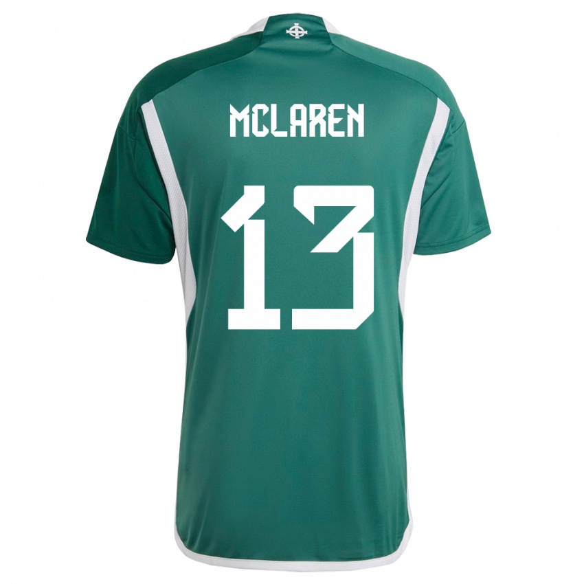 Niño Camiseta Irlanda Del Norte Rachel Mclaren #13 Verde 1ª Equipación 24-26 La Camisa Perú