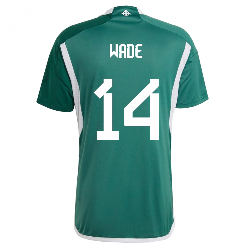 Niño Camiseta Irlanda Del Norte Lauren Wade #14 Verde 1ª Equipación 24-26 La Camisa Perú