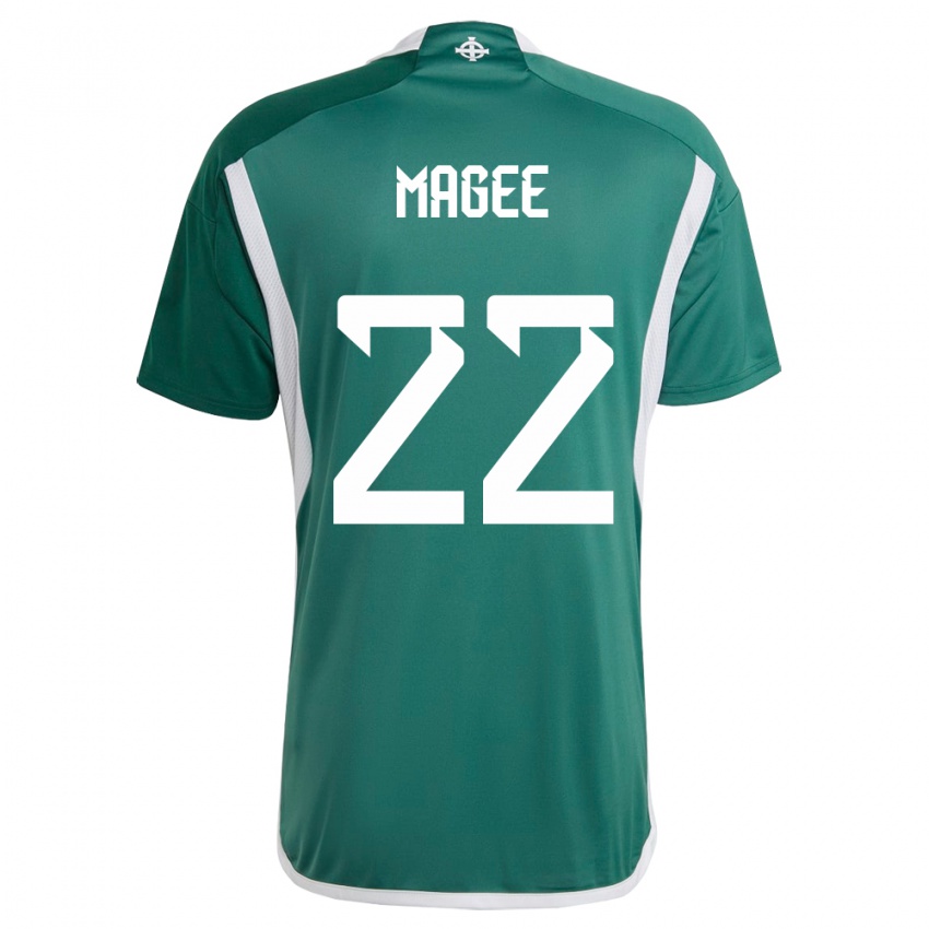 Niño Camiseta Irlanda Del Norte Abbie Magee #22 Verde 1ª Equipación 24-26 La Camisa Perú