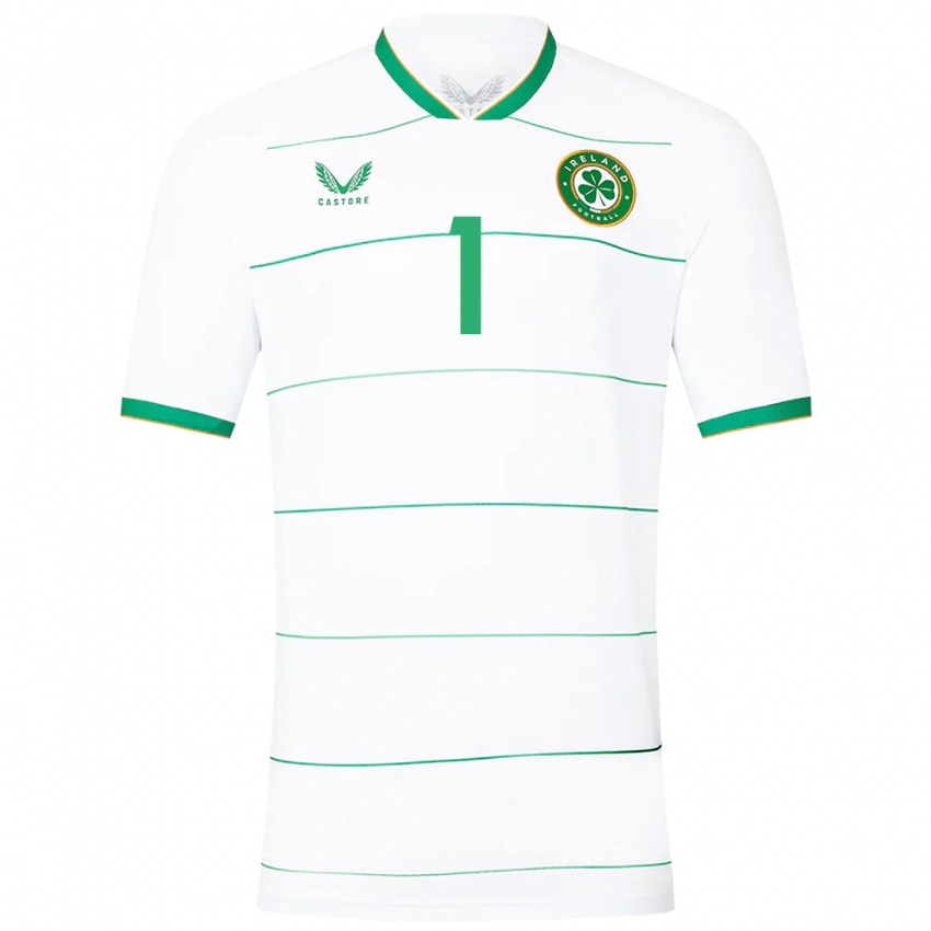 Niño Camiseta Irlanda Tiernan Brooks #1 Blanco 2ª Equipación 24-26 La Camisa Perú