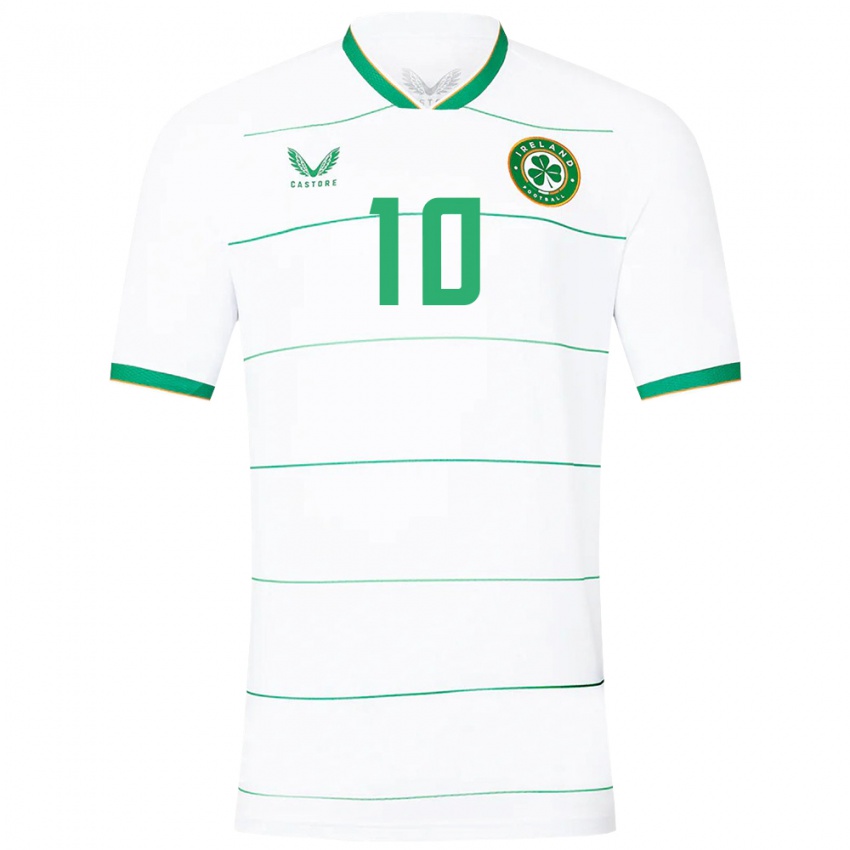 Niño Camiseta Irlanda Adam Idah #10 Blanco 2ª Equipación 24-26 La Camisa Perú