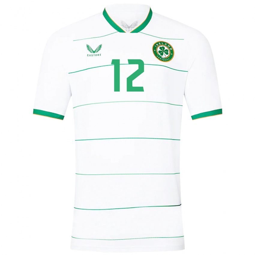 Niño Camiseta Irlanda Gavin Hodgins #12 Blanco 2ª Equipación 24-26 La Camisa Perú