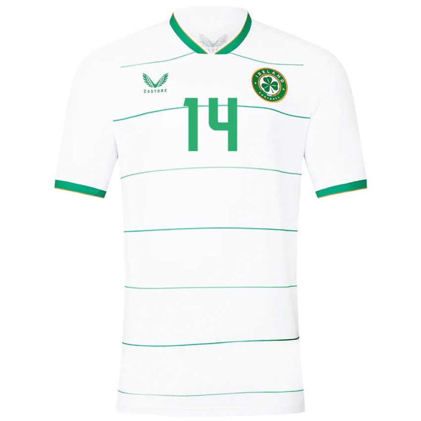 Niño Camiseta Irlanda Heather Payne #14 Blanco 2ª Equipación 24-26 La Camisa Perú