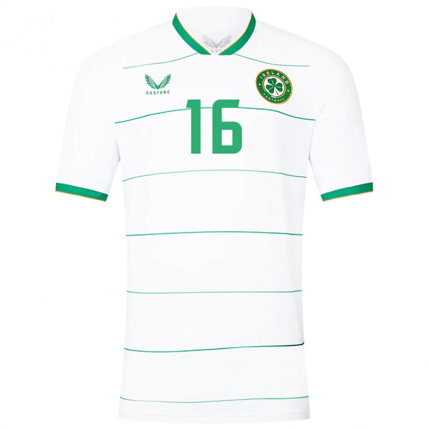 Niño Camiseta Irlanda Caoimhín Kelleher #16 Blanco 2ª Equipación 24-26 La Camisa Perú