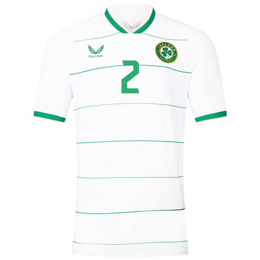 Niño Camiseta Irlanda Savannah Mccarthy #2 Blanco 2ª Equipación 24-26 La Camisa Perú