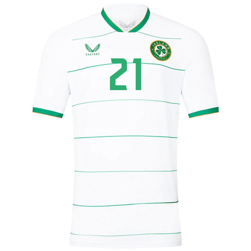 Niño Camiseta Irlanda Lily Agg #21 Blanco 2ª Equipación 24-26 La Camisa Perú