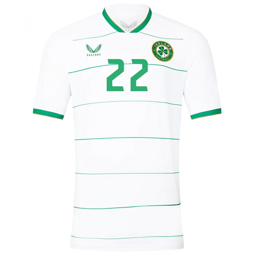 Niño Camiseta Irlanda Connor O'riordan #22 Blanco 2ª Equipación 24-26 La Camisa Perú