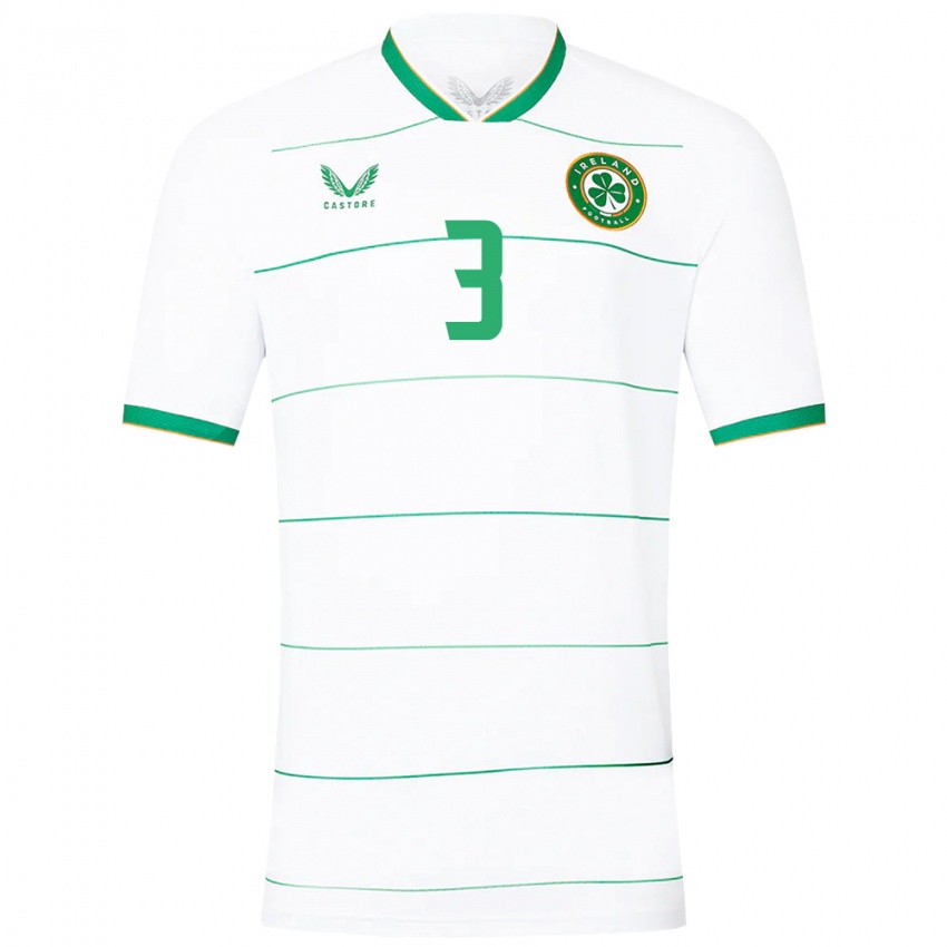 Niño Camiseta Irlanda Ryan Manning #3 Blanco 2ª Equipación 24-26 La Camisa Perú