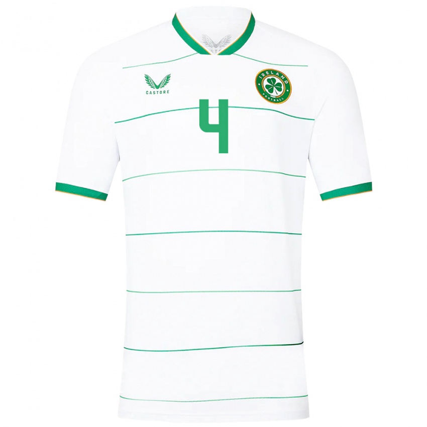 Niño Camiseta Irlanda Cathal Heffernan #4 Blanco 2ª Equipación 24-26 La Camisa Perú