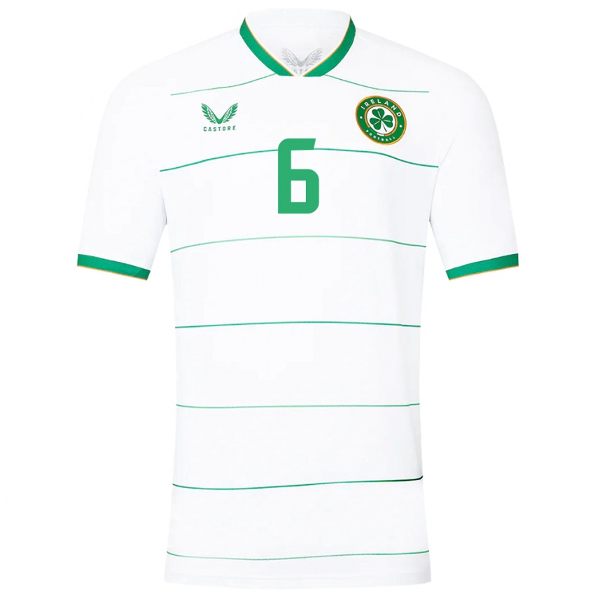 Niño Camiseta Irlanda Megan Connolly #6 Blanco 2ª Equipación 24-26 La Camisa Perú