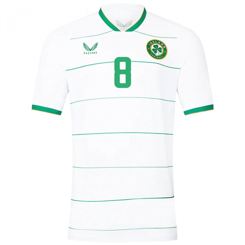 Niño Camiseta Irlanda James Mcmanus #8 Blanco 2ª Equipación 24-26 La Camisa Perú