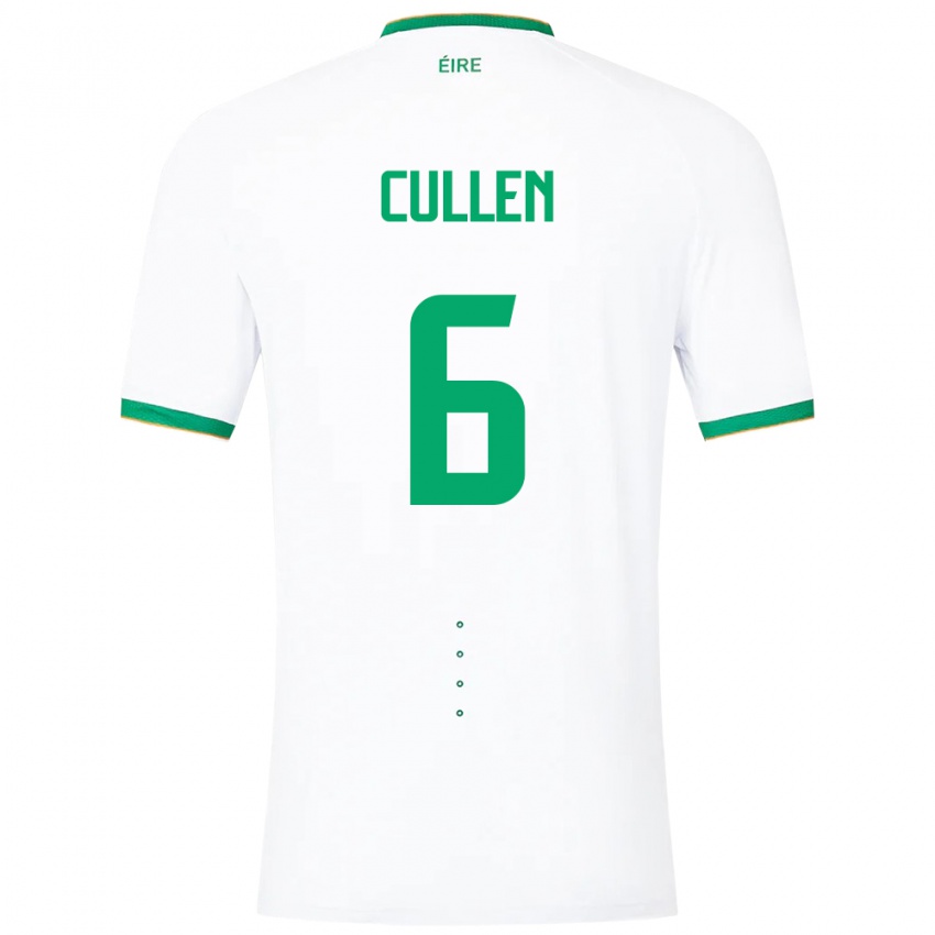 Niño Camiseta Irlanda Josh Cullen #6 Blanco 2ª Equipación 24-26 La Camisa Perú