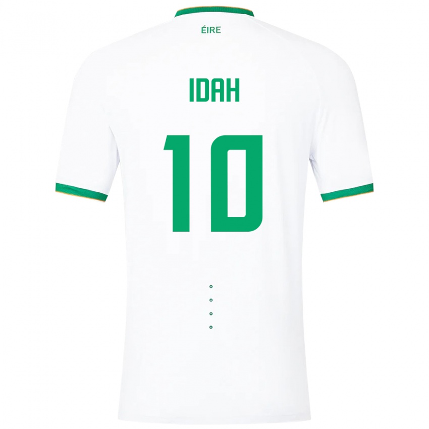 Niño Camiseta Irlanda Adam Idah #10 Blanco 2ª Equipación 24-26 La Camisa Perú