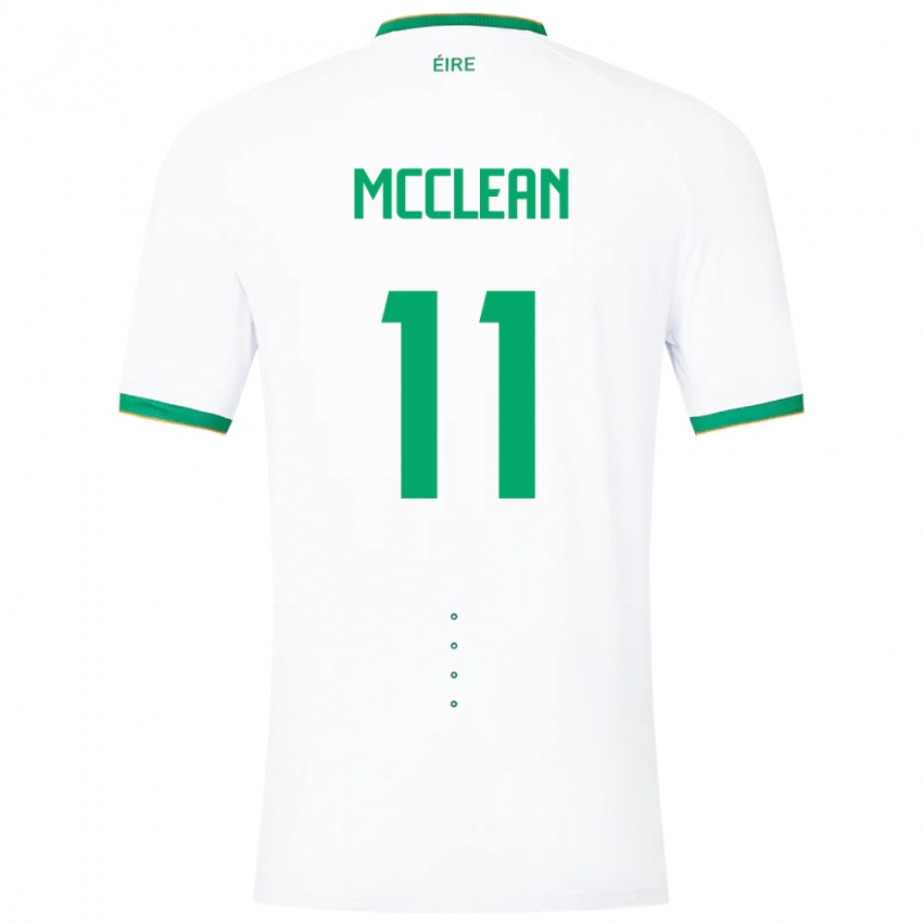 Niño Camiseta Irlanda James Mcclean #11 Blanco 2ª Equipación 24-26 La Camisa Perú