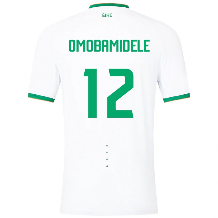 Niño Camiseta Irlanda Andrew Omobamidele #12 Blanco 2ª Equipación 24-26 La Camisa Perú