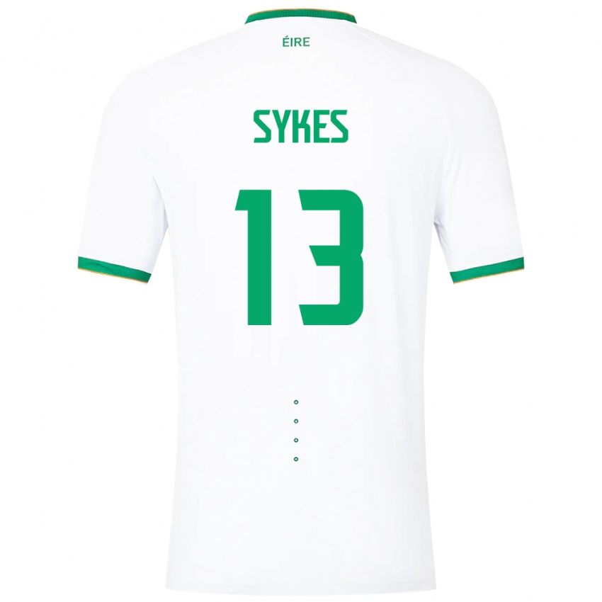 Niño Camiseta Irlanda Mark Sykes #13 Blanco 2ª Equipación 24-26 La Camisa Perú