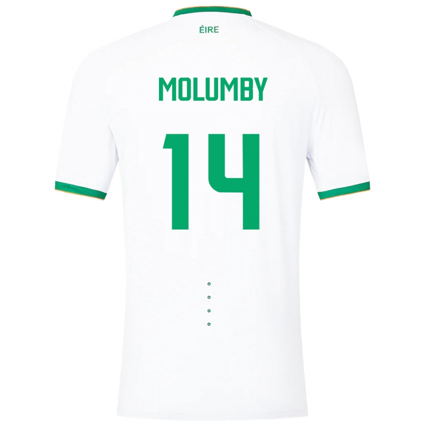 Niño Camiseta Irlanda Jayson Molumby #14 Blanco 2ª Equipación 24-26 La Camisa Perú