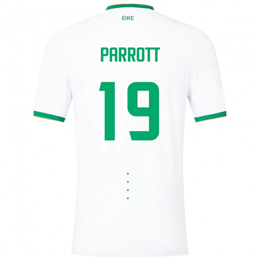 Niño Camiseta Irlanda Troy Parrott #19 Blanco 2ª Equipación 24-26 La Camisa Perú