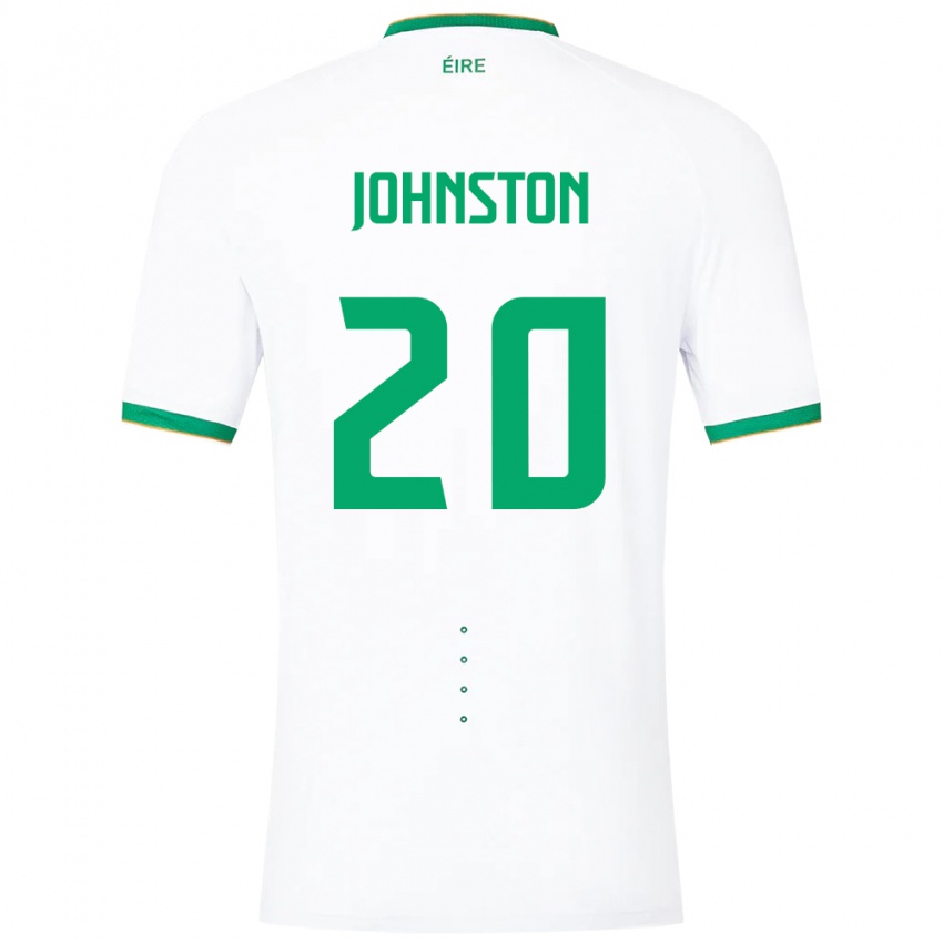 Niño Camiseta Irlanda Mikey Johnston #20 Blanco 2ª Equipación 24-26 La Camisa Perú