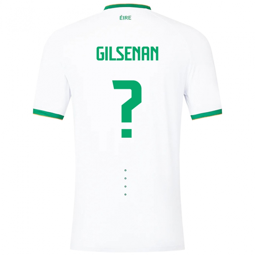 Niño Camiseta Irlanda Zak Gilsenan #0 Blanco 2ª Equipación 24-26 La Camisa Perú