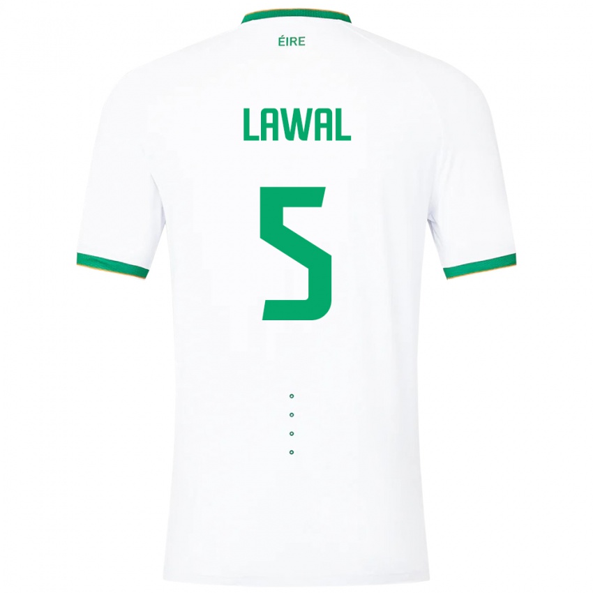 Niño Camiseta Irlanda Bosun Lawal #5 Blanco 2ª Equipación 24-26 La Camisa Perú