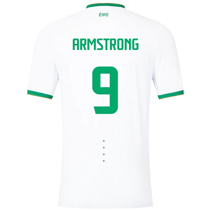 Niño Camiseta Irlanda Sinclair Armstrong #9 Blanco 2ª Equipación 24-26 La Camisa Perú