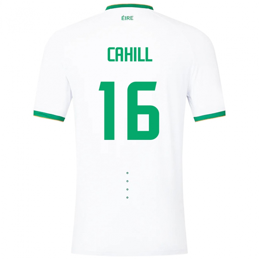 Niño Camiseta Irlanda Killian Cahill #16 Blanco 2ª Equipación 24-26 La Camisa Perú