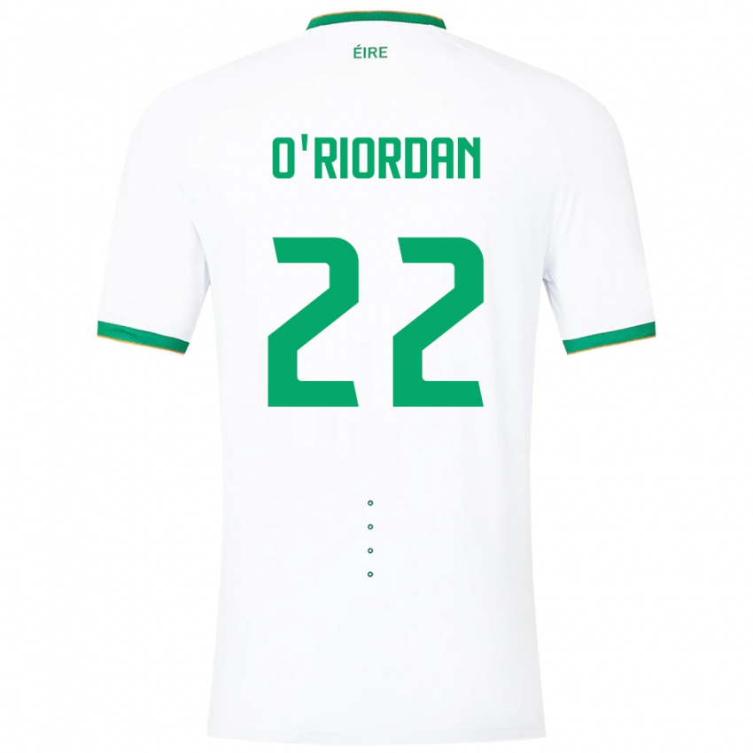 Niño Camiseta Irlanda Connor O'riordan #22 Blanco 2ª Equipación 24-26 La Camisa Perú