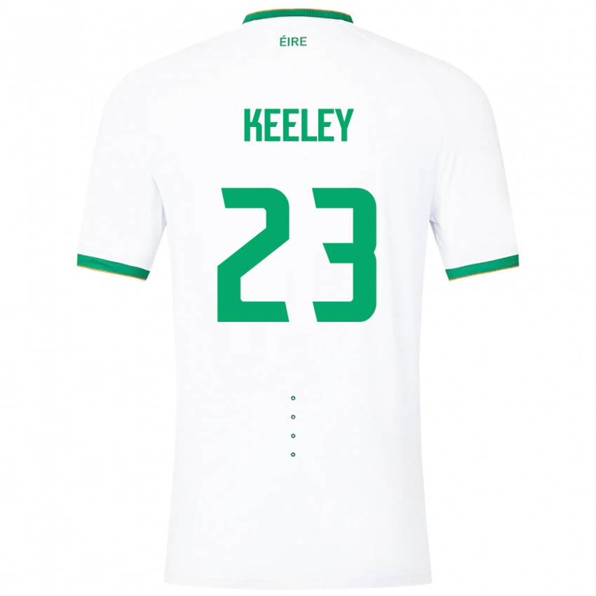 Niño Camiseta Irlanda Josh Keeley #23 Blanco 2ª Equipación 24-26 La Camisa Perú