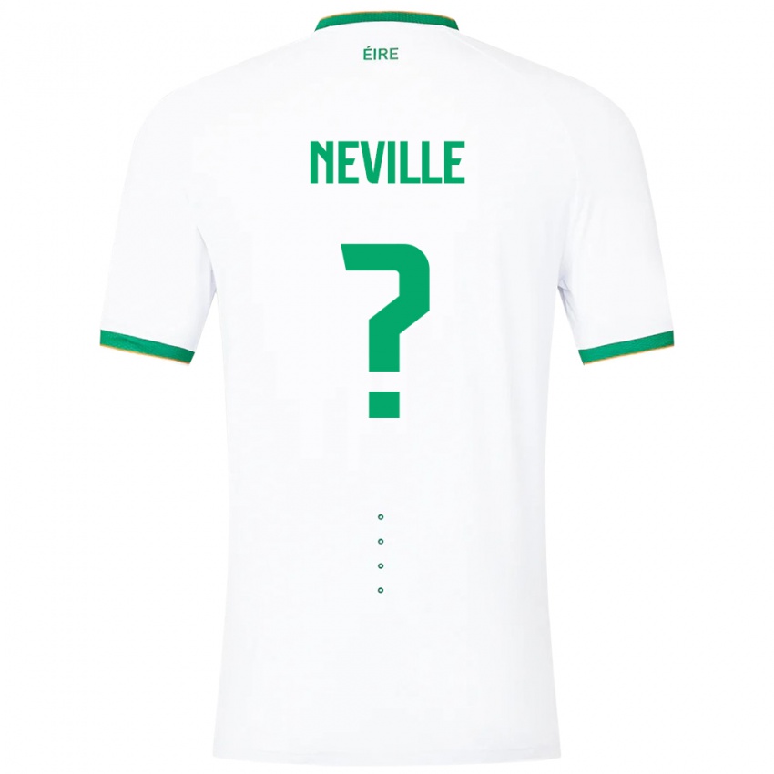 Niño Camiseta Irlanda Harvey Neville #0 Blanco 2ª Equipación 24-26 La Camisa Perú