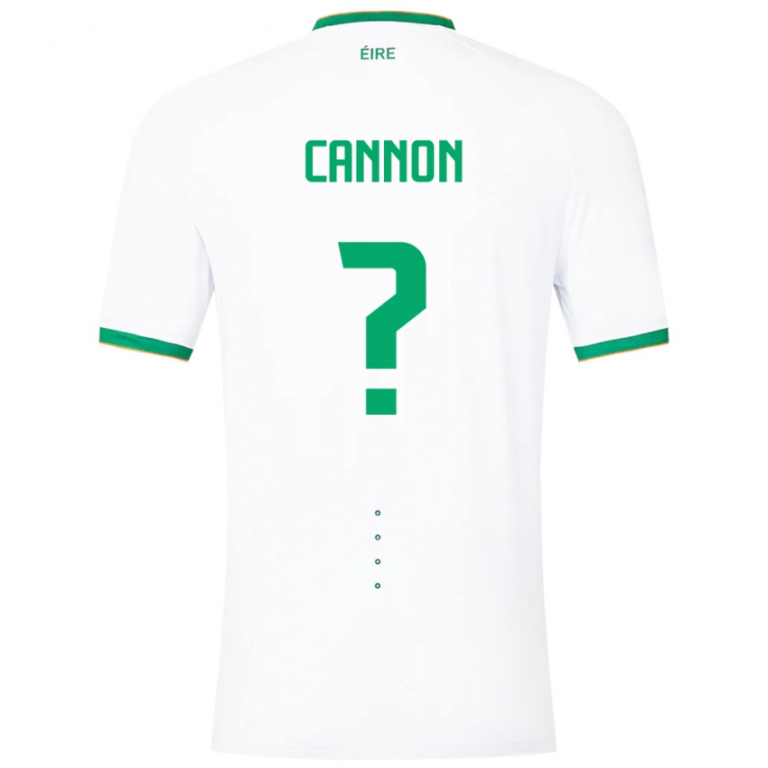 Niño Camiseta Irlanda Thomas Cannon #0 Blanco 2ª Equipación 24-26 La Camisa Perú