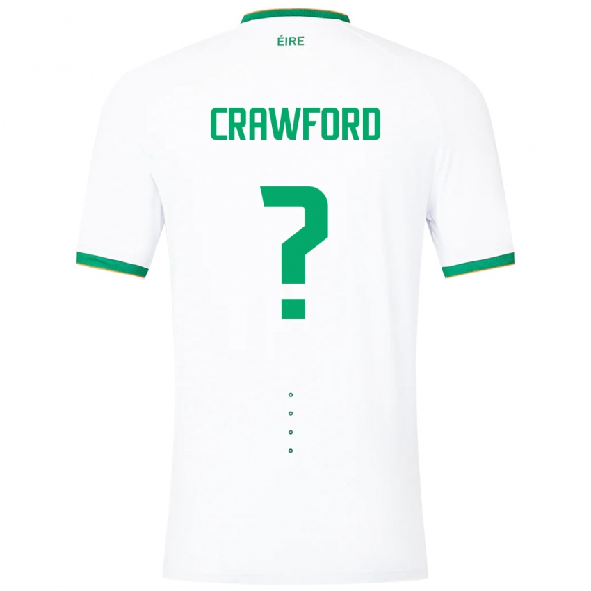 Niño Camiseta Irlanda James Crawford #0 Blanco 2ª Equipación 24-26 La Camisa Perú