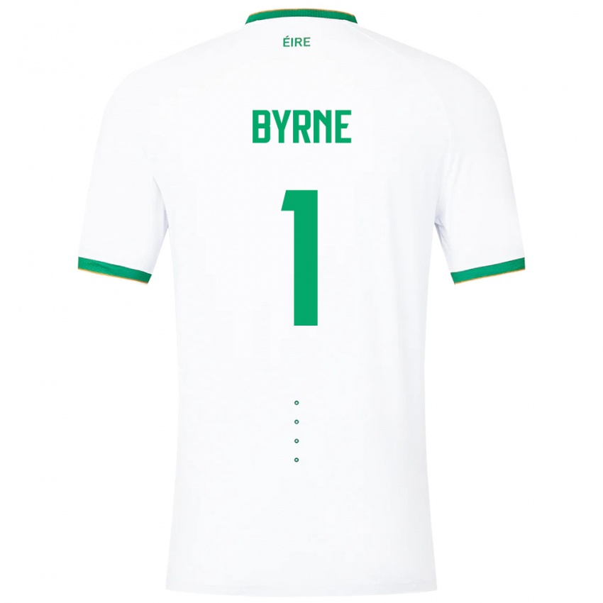 Niño Camiseta Irlanda Reece Byrne #1 Blanco 2ª Equipación 24-26 La Camisa Perú