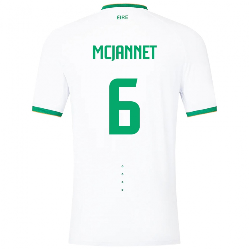 Niño Camiseta Irlanda Ed Mcjannet #6 Blanco 2ª Equipación 24-26 La Camisa Perú