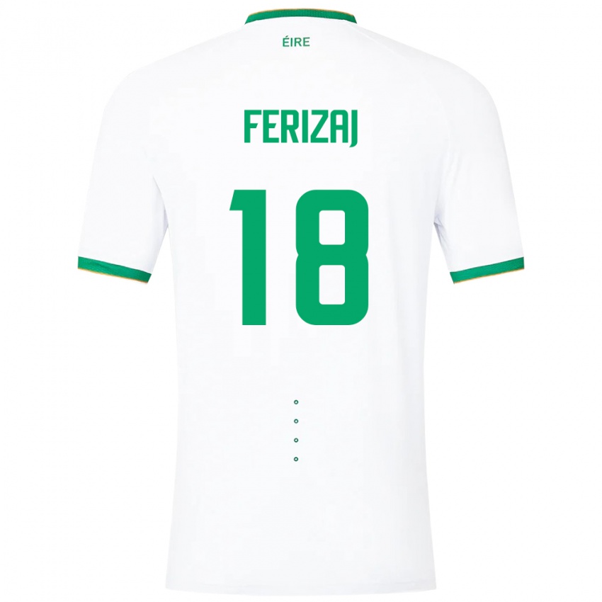 Niño Camiseta Irlanda Justin Ferizaj #18 Blanco 2ª Equipación 24-26 La Camisa Perú