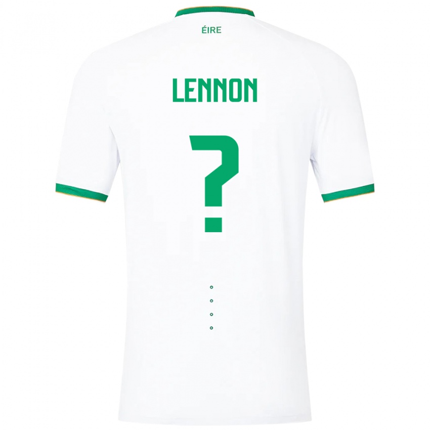 Niño Camiseta Irlanda Adam Lennon #0 Blanco 2ª Equipación 24-26 La Camisa Perú