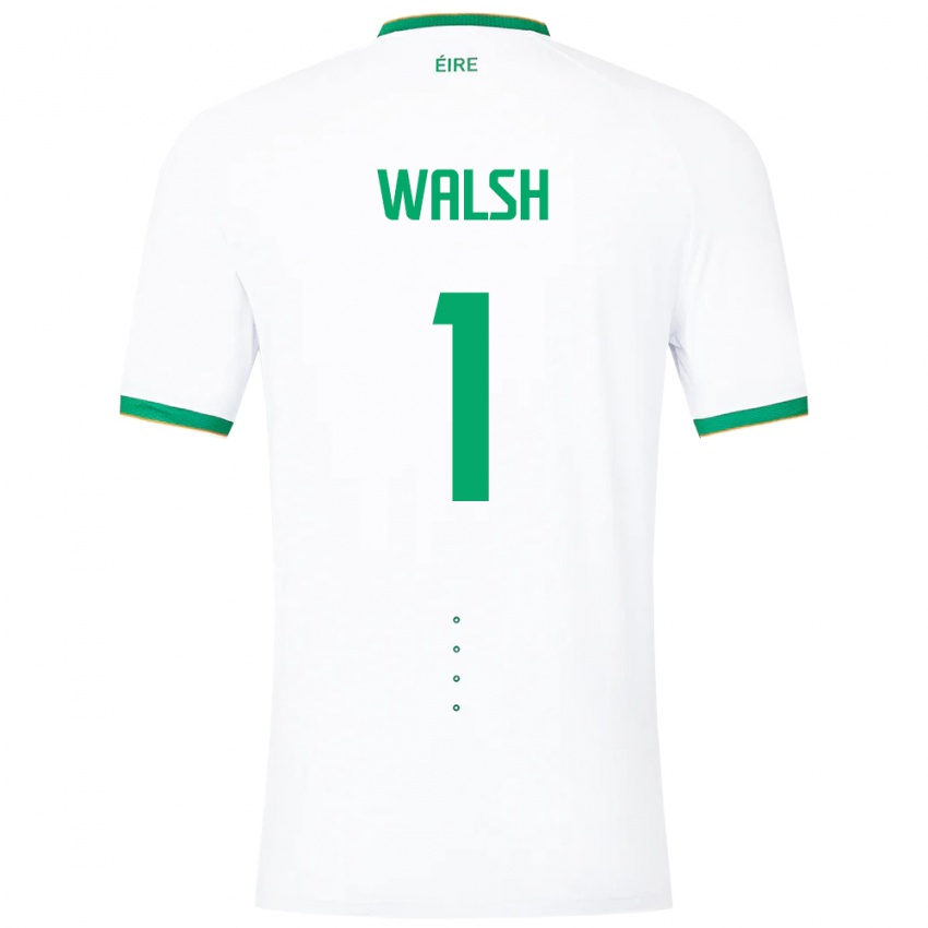 Niño Camiseta Irlanda Conor Walsh #1 Blanco 2ª Equipación 24-26 La Camisa Perú