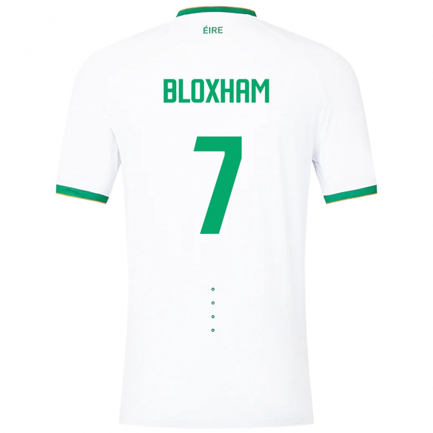 Niño Camiseta Irlanda Tom Bloxham #7 Blanco 2ª Equipación 24-26 La Camisa Perú