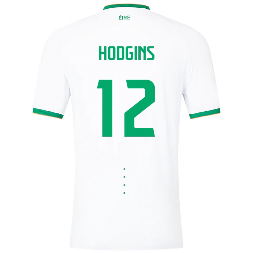 Niño Camiseta Irlanda Gavin Hodgins #12 Blanco 2ª Equipación 24-26 La Camisa Perú