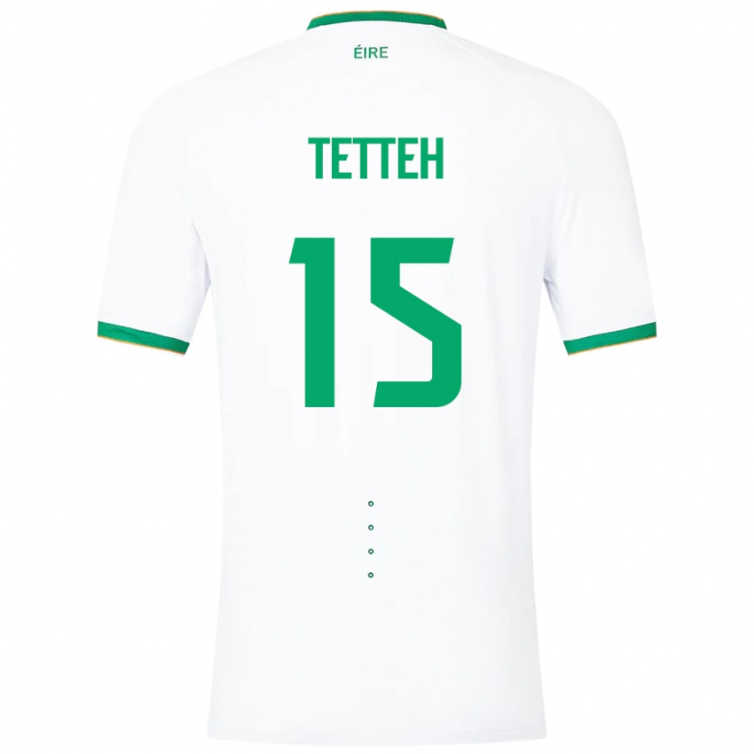 Niño Camiseta Irlanda Gideon Tetteh #15 Blanco 2ª Equipación 24-26 La Camisa Perú