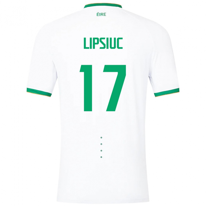 Niño Camiseta Irlanda Darius Lipsiuc #17 Blanco 2ª Equipación 24-26 La Camisa Perú