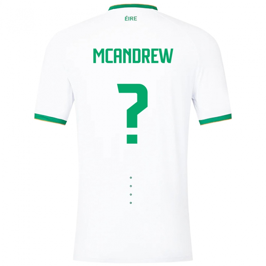 Niño Camiseta Irlanda Niall Mcandrew #0 Blanco 2ª Equipación 24-26 La Camisa Perú