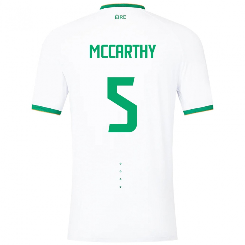 Niño Camiseta Irlanda Taylor Mccarthy #5 Blanco 2ª Equipación 24-26 La Camisa Perú