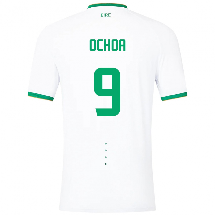 Niño Camiseta Irlanda Aarón Ochoa #9 Blanco 2ª Equipación 24-26 La Camisa Perú