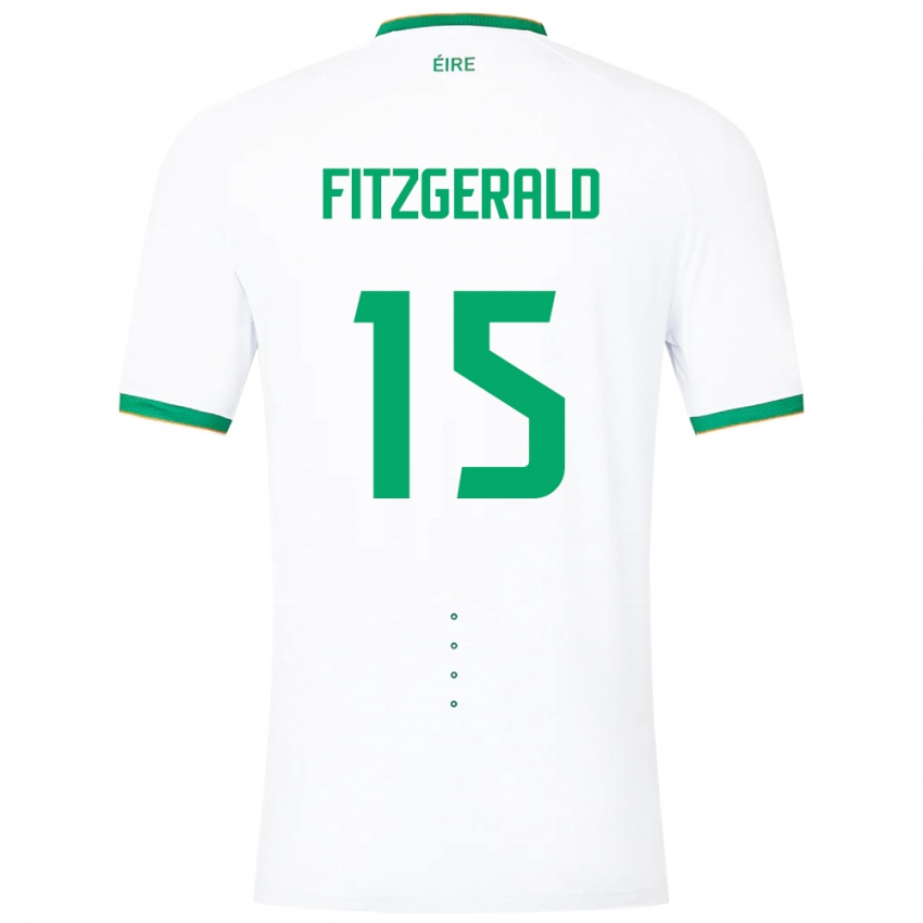 Niño Camiseta Irlanda Kyle Fitzgerald #15 Blanco 2ª Equipación 24-26 La Camisa Perú