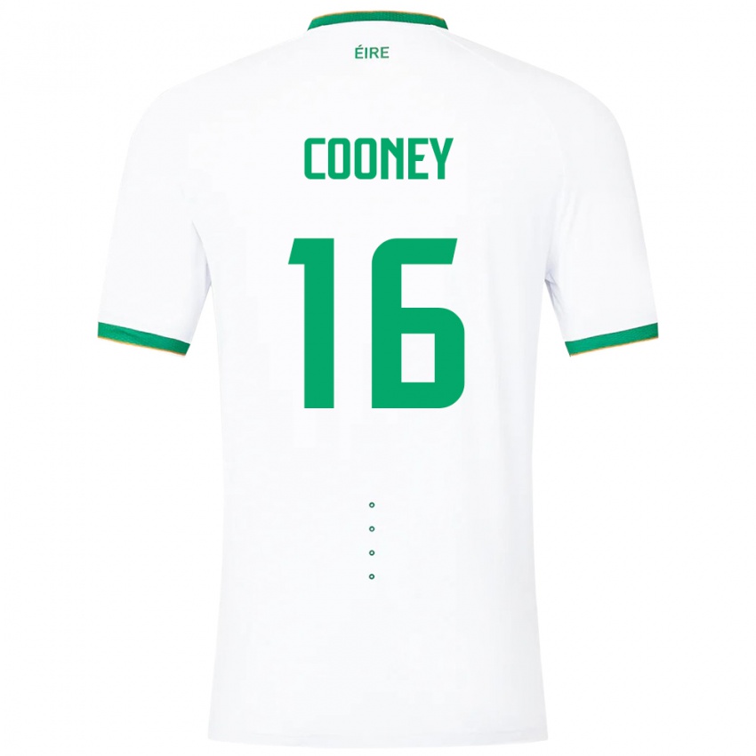 Niño Camiseta Irlanda Oisin Cooney #16 Blanco 2ª Equipación 24-26 La Camisa Perú