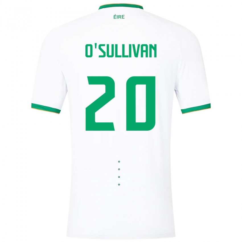 Niño Camiseta Irlanda Cathal O'sullivan #20 Blanco 2ª Equipación 24-26 La Camisa Perú