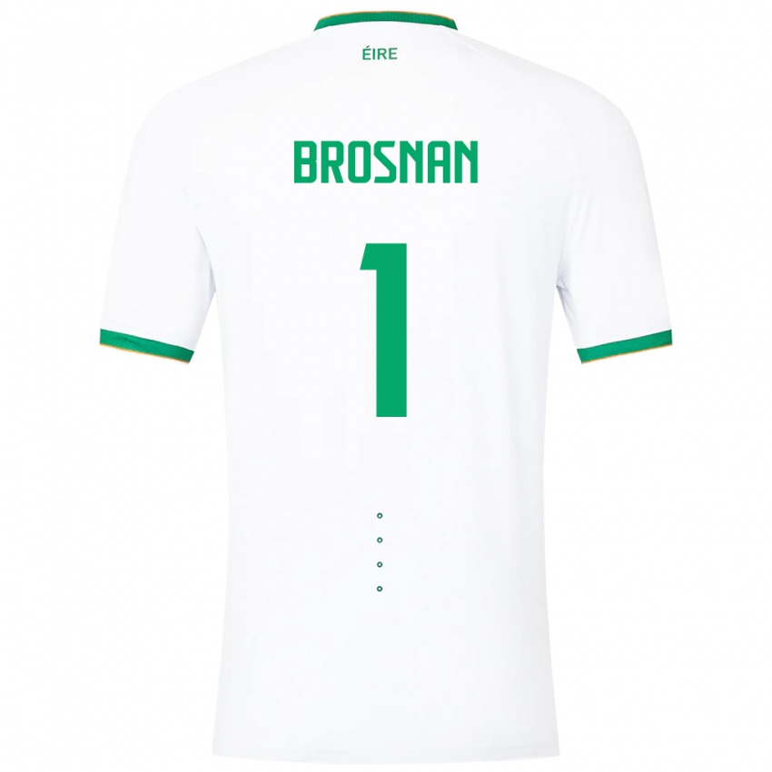 Niño Camiseta Irlanda Courtney Brosnan #1 Blanco 2ª Equipación 24-26 La Camisa Perú