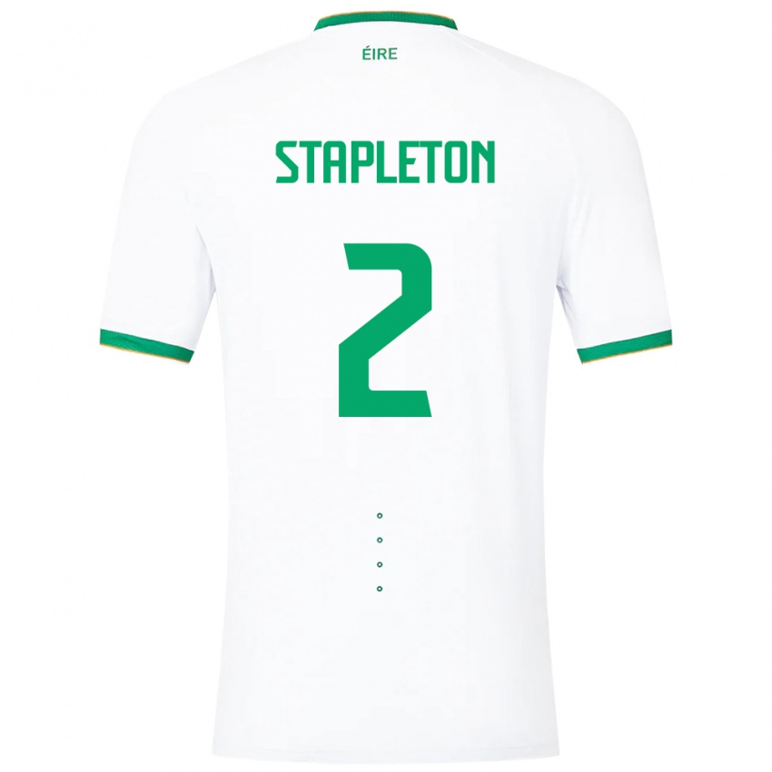 Niño Camiseta Irlanda Jessie Stapleton #2 Blanco 2ª Equipación 24-26 La Camisa Perú